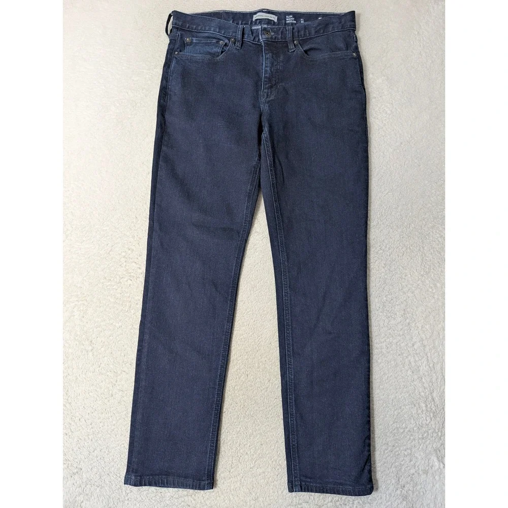 Banana Republic Jeans Mens 31/30‎ Dark Blue Luxe Traveler Slim Stretch
